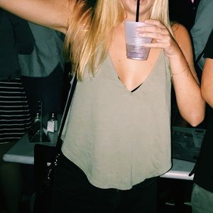 Stylish gray-green tank top